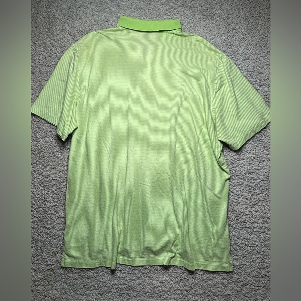 Ralph Lauren Polo Mens XXL Golf Performance Activewear Green White Stripes - Picture 4 of 4